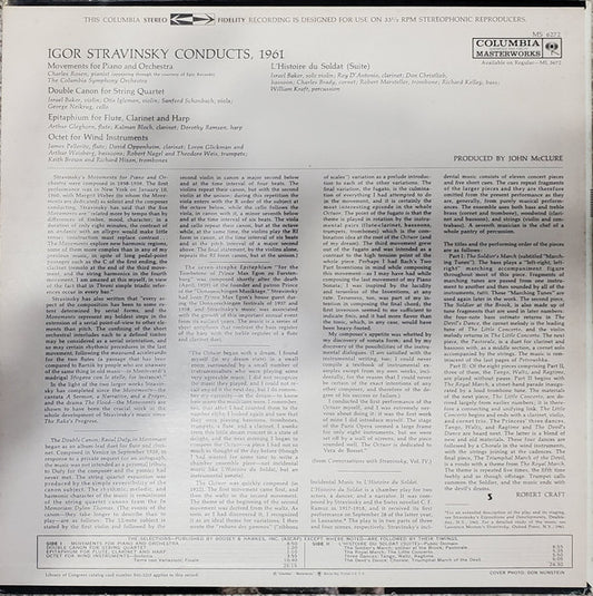 Igor Stravinsky : Conducts 1961 (LP)