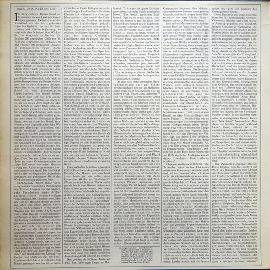 Maurice Ravel - Pierre Boulez - Songs Of Maurice Ravel vinyl record, LP (Near Mint (NM or M-)) | Lulo Records