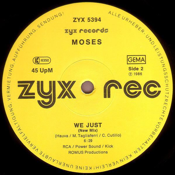 Moses (2) : Our Revolution / We Just (New Mix) (12")