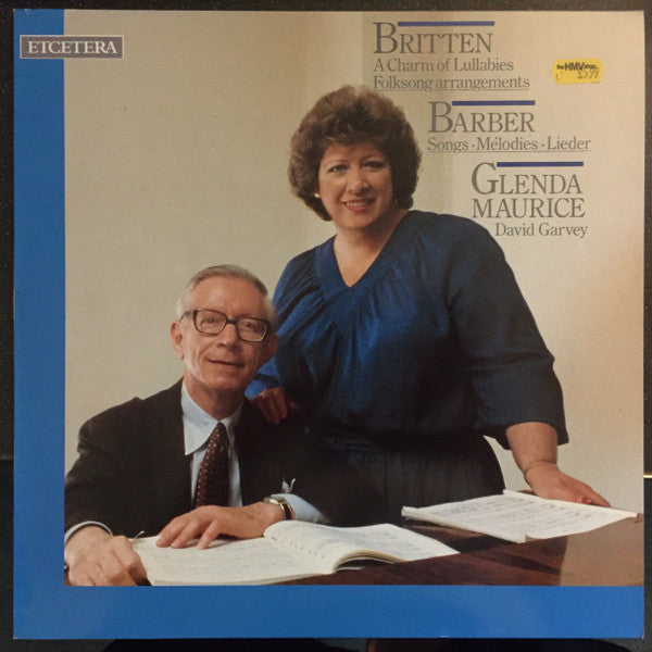 Benjamin Britten / Samuel Barber - Glenda Maurice, David Garvey : A Charm Of Lullabies / Folksong Arrangements / Songs (LP)