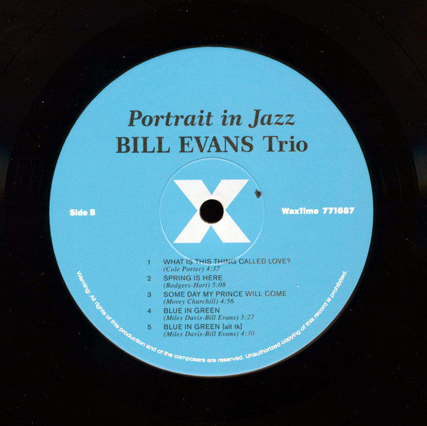 The Bill Evans Trio : Portrait In Jazz (LP, Album, Ltd, RE, RM, 180)