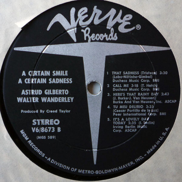Astrud Gilberto / Walter Wanderley : A Certain Smile A Certain Sadness (LP, Album)