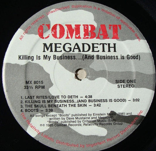 Megadeth : Killing Is My Business... And Business Is Good! (LP, Album, Gre)