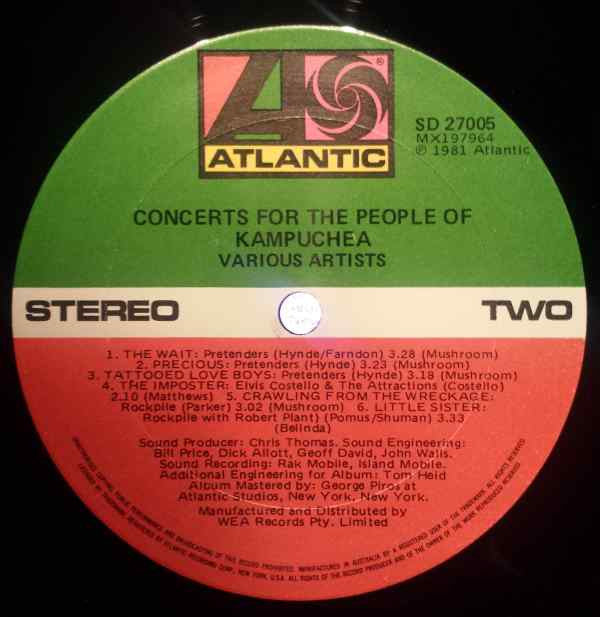 Various : Concerts For The People Of Kampuchea (2xLP, Comp)