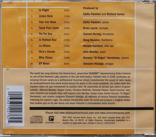 Eddie Palmieri - Listen Here! vinyl record, CD (Near Mint (NM or M-)) | Lulo Records