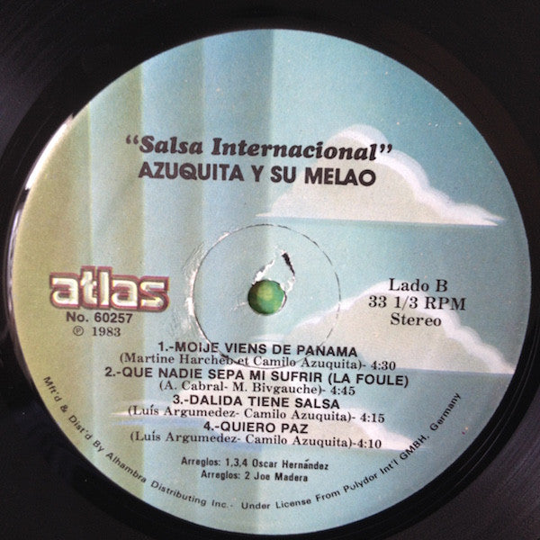 Azuquita Y Su Melao : Salsa International (LP, Album)