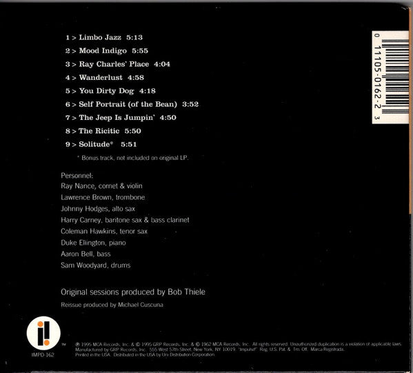 Duke Ellington Meets Coleman Hawkins : Duke Ellington Meets Coleman Hawkins (CD, Album, RE, RM, Dig)