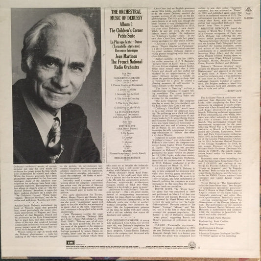 Claude Debussy - Jean Martinon, Orchestre National De France : The Children's Corner / Petite Suite / La Plus Que Lente / Danse (Tarantelle Styrienne) / Berceuse Héroique (LP, Album)
