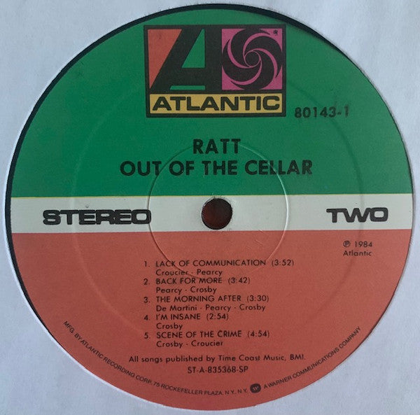 Ratt : Out Of The Cellar (LP, Album, Spe)