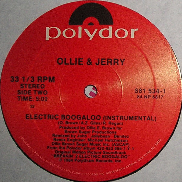 Ollie And Jerry : Electric Boogaloo (12")