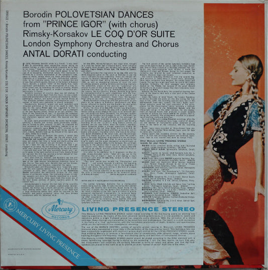 Alexander Borodin / Nikolai Rimsky-Korsakov, Antal Dorati, London Symphony Orchestra, London Symphony Chorus : Polovetsian Dances With Chorus (From "Prince Igor") / Le Coq D'Or Suite (LP)