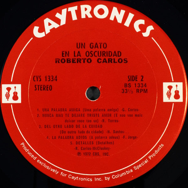 Roberto Carlos : Un Gato En La Obscuridad (LP, Comp)