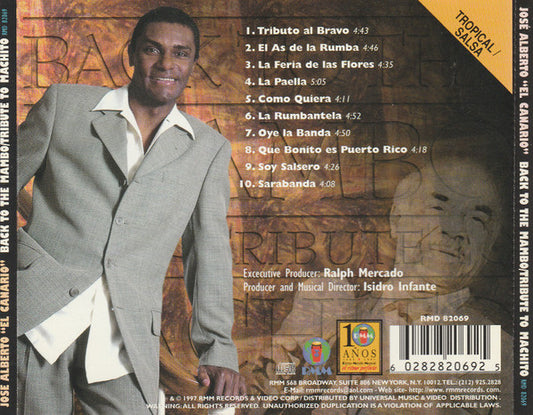 José Alberto 'El Canario' - Back To The Mambo. Tribute To Machito vinyl record, CD (Near Mint (NM or M-)) | Lulo Records