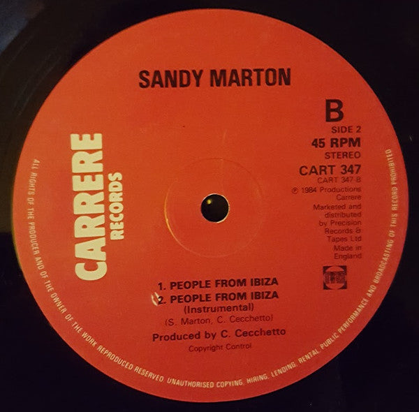 Sandy Marton : People From Ibiza (12", Maxi)