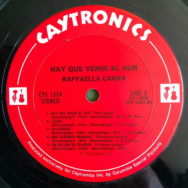 Raffaella* : Hay Que Venir Al Sur (LP, Album)