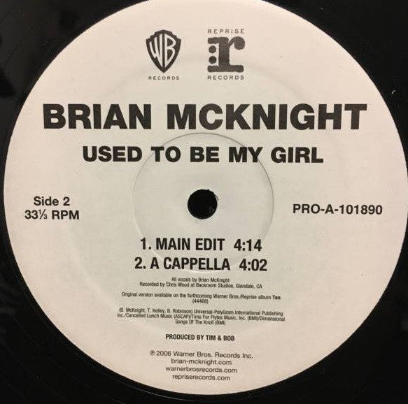 Brian McKnight : Used To Be My Girl (12", Promo)