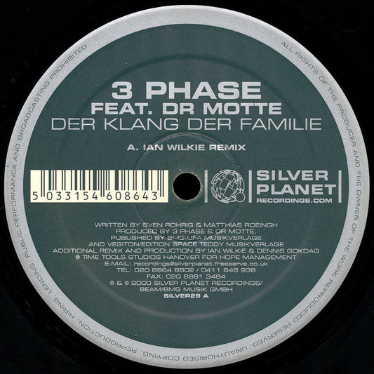 3 Phase Feat. Dr. Motte - Der Klang Der Familie vinyl record, 12" (Very Good (VG)) | Lulo Records