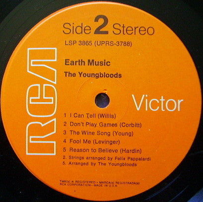 The Youngbloods : Earth Music (LP, Album, RE, Roc)