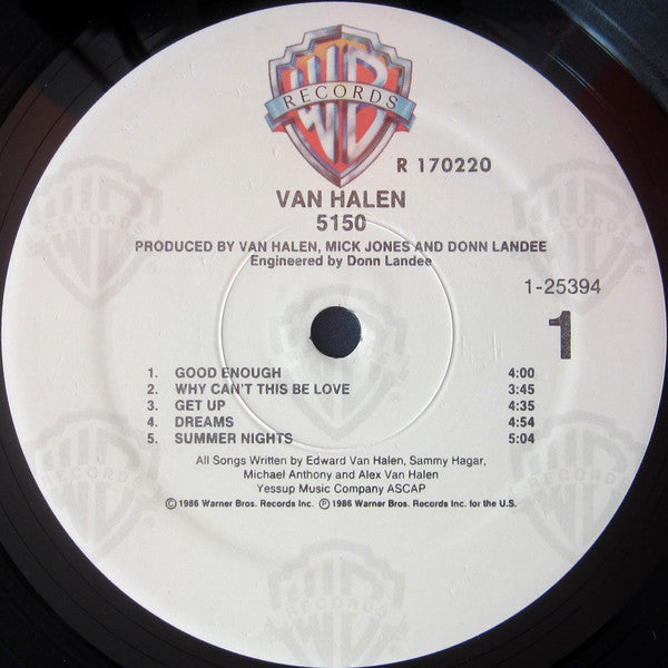 Van Halen : 5150 (LP, Album, Club)