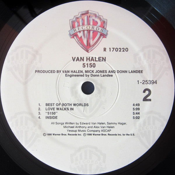 Van Halen : 5150 (LP, Album, Club)