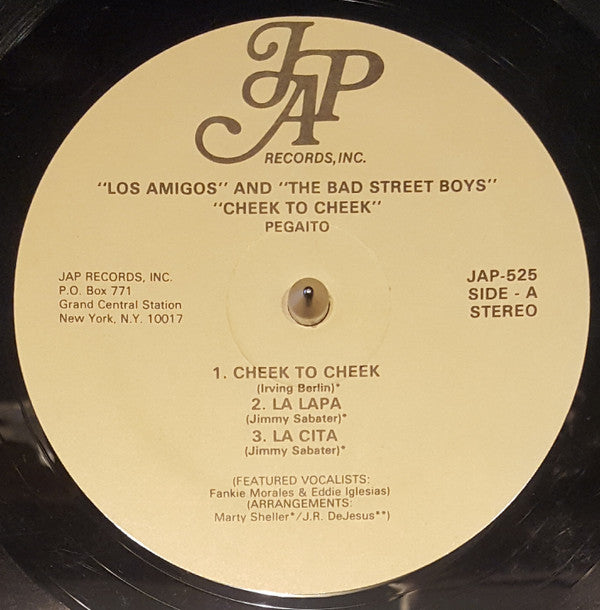 Los Amigos (9) And The Bad Street Boys Featured Vocalist: Frankie Morales, Eddie Iglesias : Cheek To Cheek / Pegaito (LP, Album)