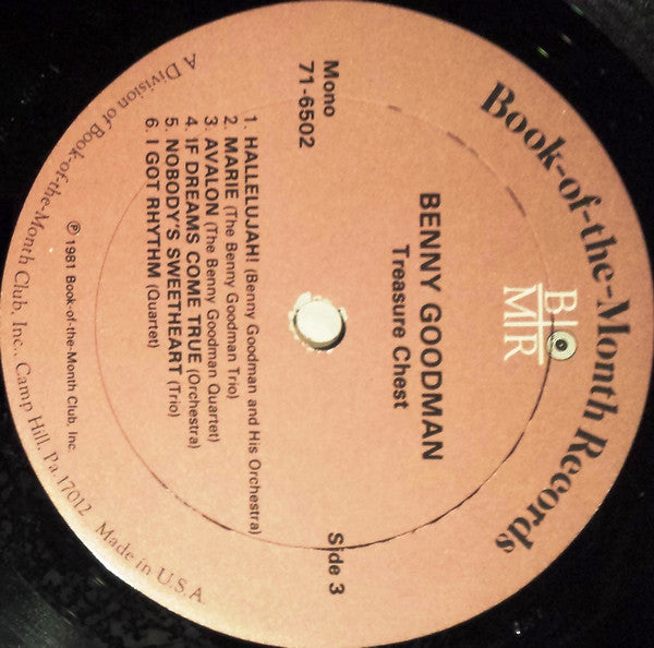 Benny Goodman : The Benny Goodman Treasure Chest (3xLP, Album, Comp, Mono + Box, Wit)