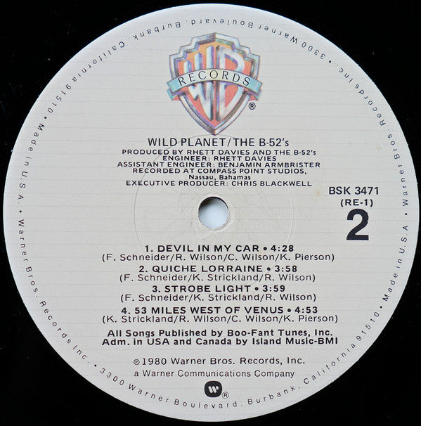 The B-52's : Wild  Planet (LP, Album, RP, Jac)