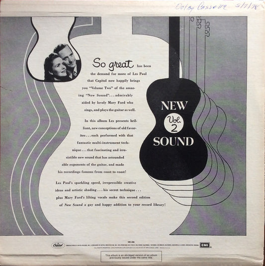 Les Paul & Mary Ford - Les Paul's New Sound With Mary Ford, Vol. 2 vinyl record, LP (Near Mint (NM or M-)) | Lulo Records