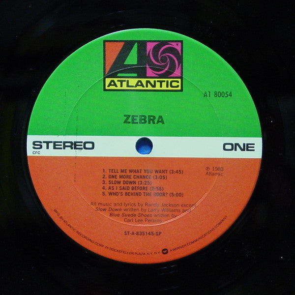 Zebra (8) : Zebra (LP, Album, Club, CRC)