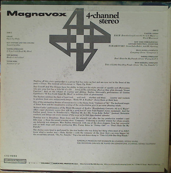 Various : Magnavox 4-Channel Stereo (LP, Comp, Quad)