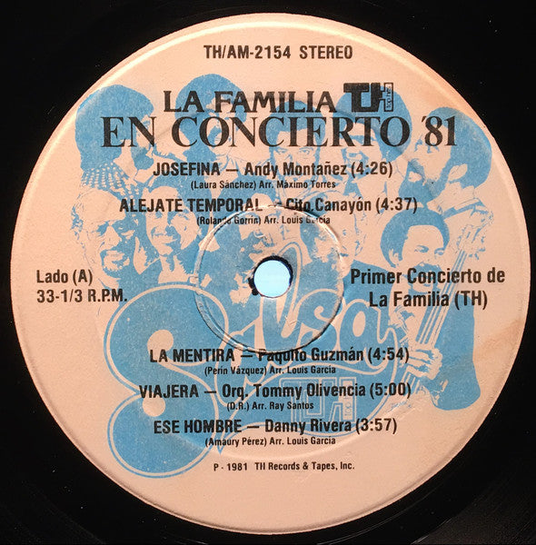 Various : Primer Concierto De La Familia TH (LP, Comp)
