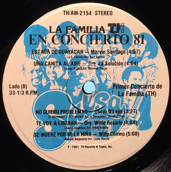 Various : Primer Concierto De La Familia TH (LP, Comp)