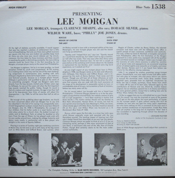 Lee Morgan : Indeed! (LP, Album, Mono, RE)