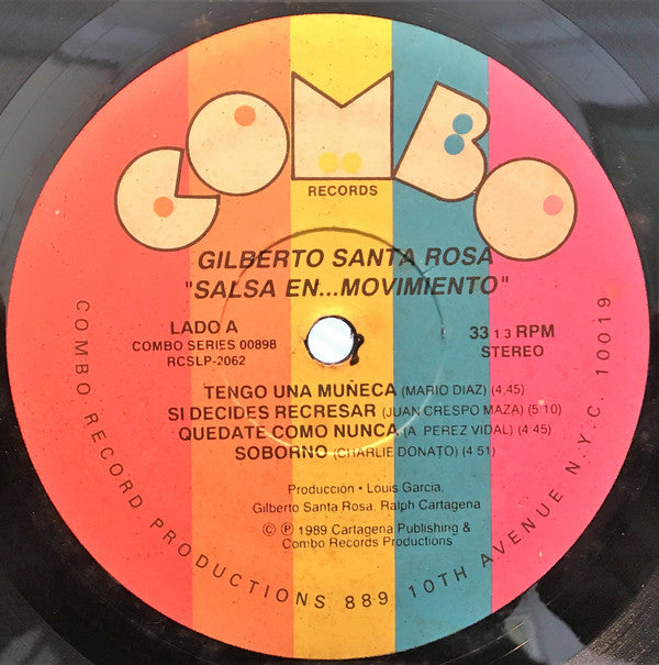 Gilberto Santa Rosa Y Su Orquesta : Salsa En... Movimiento (LP, Album)