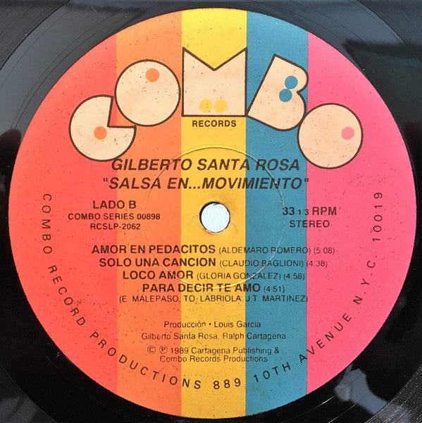 Gilberto Santa Rosa Y Su Orquesta : Salsa En... Movimiento (LP, Album)