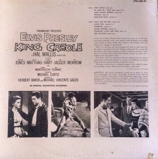 Elvis Presley : King Creole (LP, Album, Mono, RE)