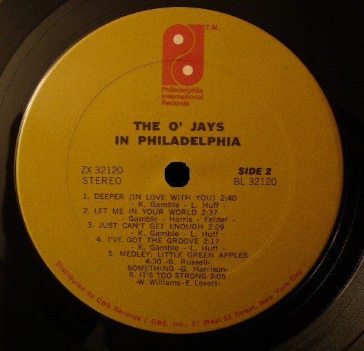 The O'Jays : In Philadelphia (LP, Album, RE)