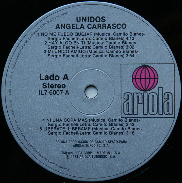 Angela Carrasco : Unidos (LP, Album)