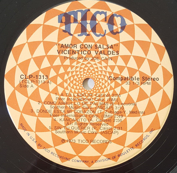 Vicentico Valdés : Amor Con Salsa (LP, Album)