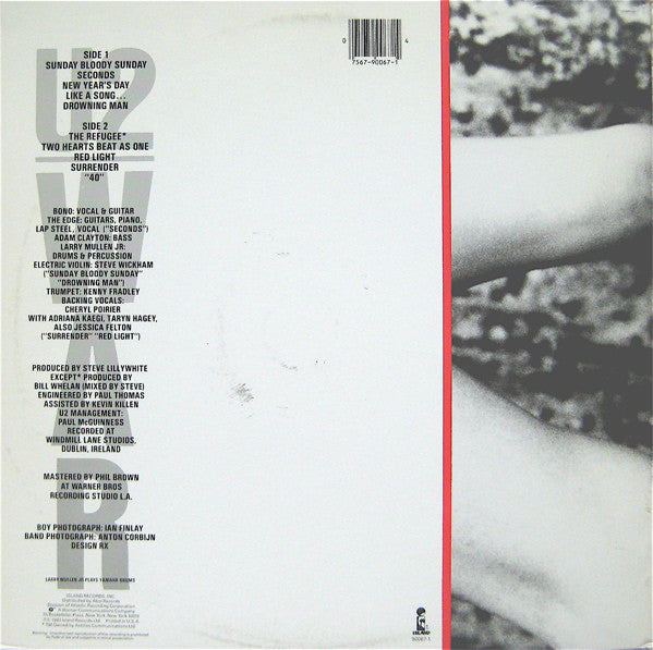 U2 : War (LP, Album, AR )