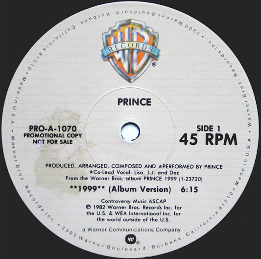 Prince - 1999 vinyl record, 12" (Very Good (VG)) | Lulo Records