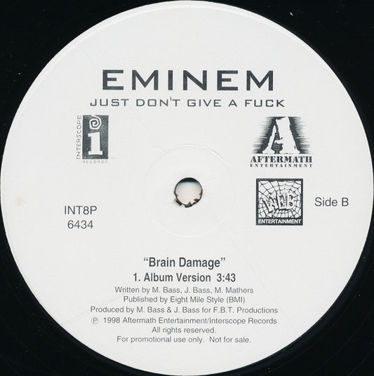 Eminem - Just Don't Give A Fuck vinyl record, 12" (Mint (M)) | Lulo Records