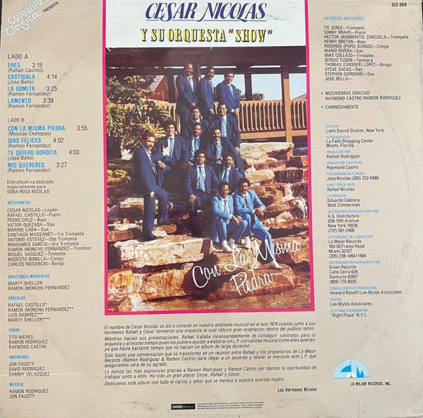 Cesar Nicolas Y Su Orquesta : Con La Misma Piedra (LP, Album)