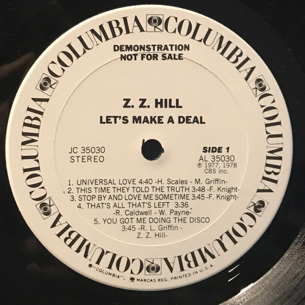 Z.Z. Hill : Let's Make A Deal (LP, Album, Promo)