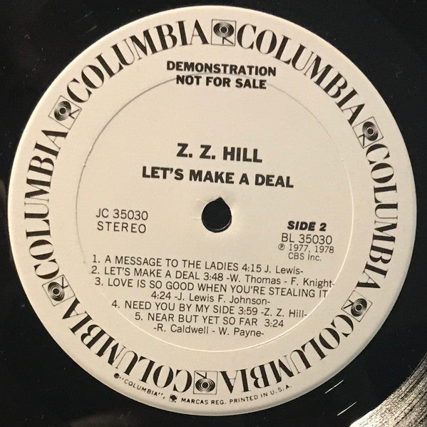 Z.Z. Hill : Let's Make A Deal (LP, Album, Promo)