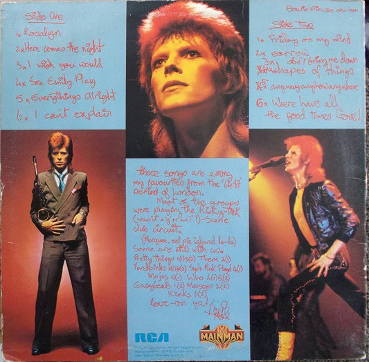Bowie* : Pinups (LP, Album, M/Print, Ind)