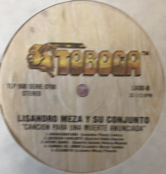 Lisandro Meza Y Su Conjunto : Canciòn Para Una Muerte Anunciada (LP, Album)