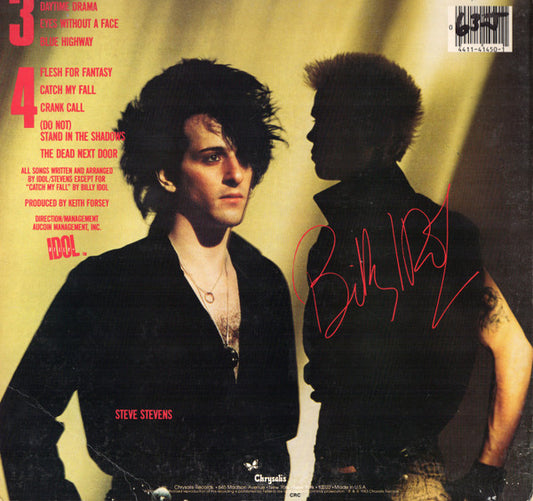 Billy Idol : Rebel Yell (LP, Album, Club, Car)