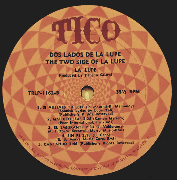 La Lupe : Two Sides Of La Lupe / Dos Lados De La Lupe (LP, Album, Mono)