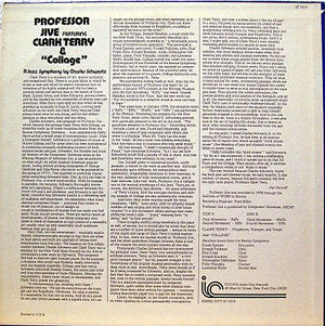 Clark Terry & Collage New Music : Professor Jive - A Jazz Symphony By Charles Schwartz (LP, Album, Blu)
